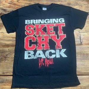 Dr. acula Bringing Sketchy Bavk Dead Stock Band Tee Shirt